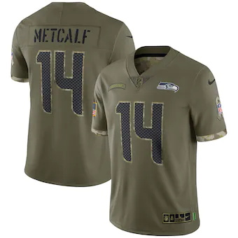 mens nike dk metcalf olive seattle seahawks 2022 salute to 